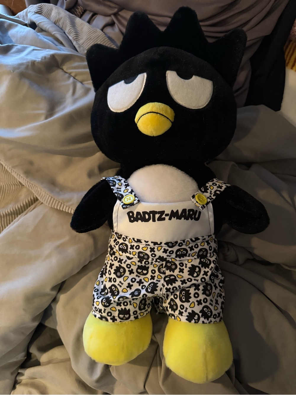 Badtz-Maru Plush Doll in Black, White & Yellow